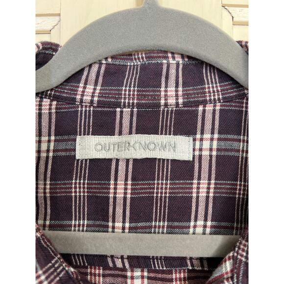 Outerknown mens size medium plaid button down shirt - Picture 2 of 3